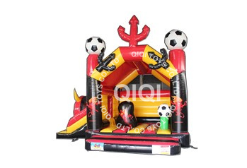 Football air castle with slide