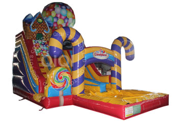 candy playland inflatable water slide
