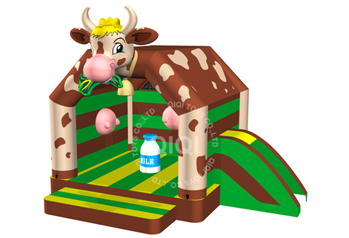 the new cow theme inflatable combo