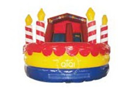 Birthday Cake Inflatable Water Slide
