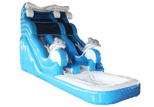Blue Dolphin inflatable water slide