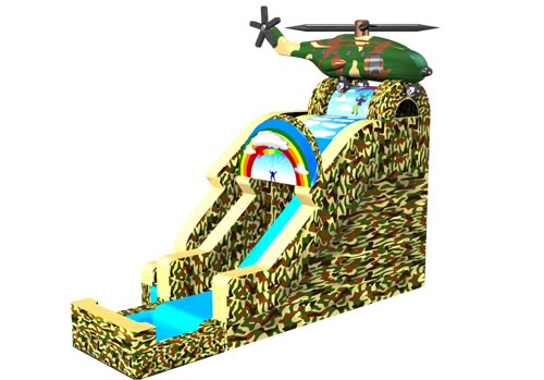Camo Army Helicopter Splash Slide