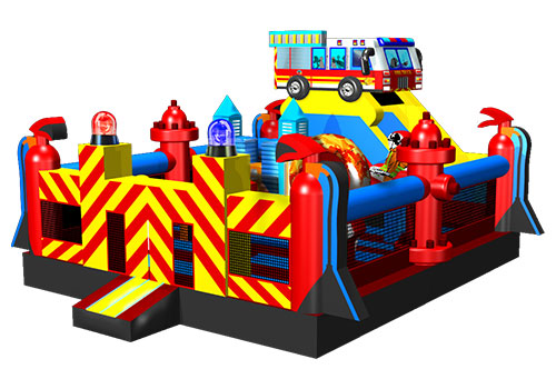 Commercial Inflatable Fire Station Playground