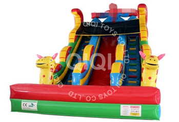 Giraffe and Spiderman Funny Inflatable Slide