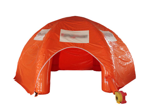Inflatable spider tent