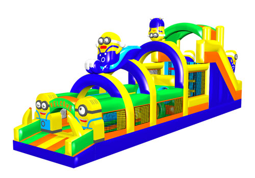 Minion Inflatable Kids Obstacle Course 
