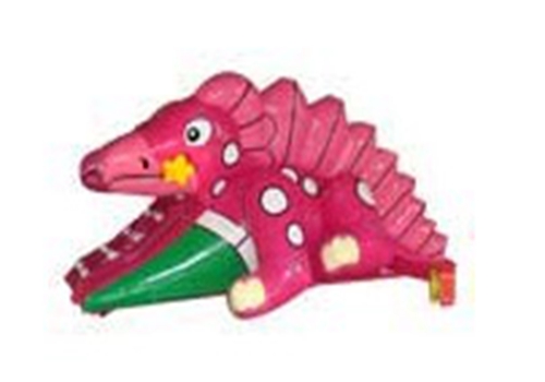 Pink Dinosaur Inflatable Slide 