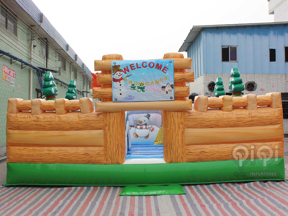 Happy winter inflatable playground