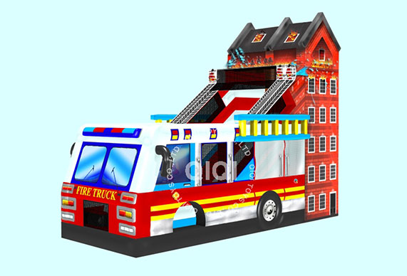 ,inflatable fire station slide,inflatable fire Turck jumping slide,inflatable fire Turck slide,inflatable fire Turck slide detial-1,inflatable fire Turck slide detial-2