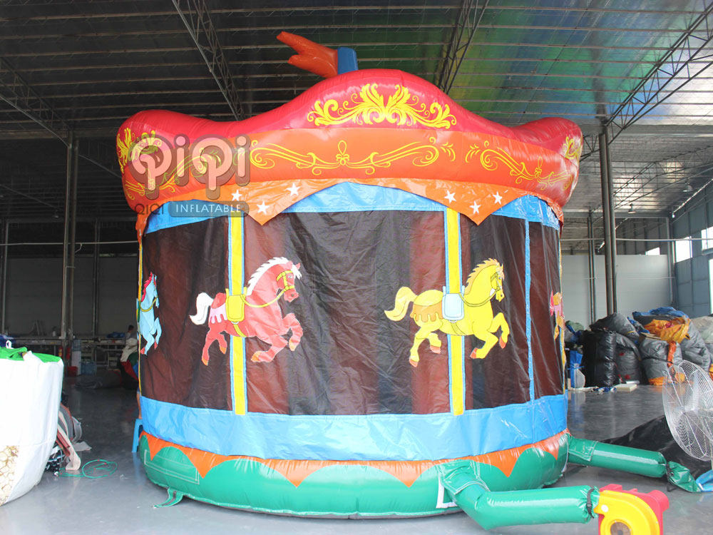 carousel bouncy castle for kids,carousel castle bounce house for kids,carousel castle bouncer for kids